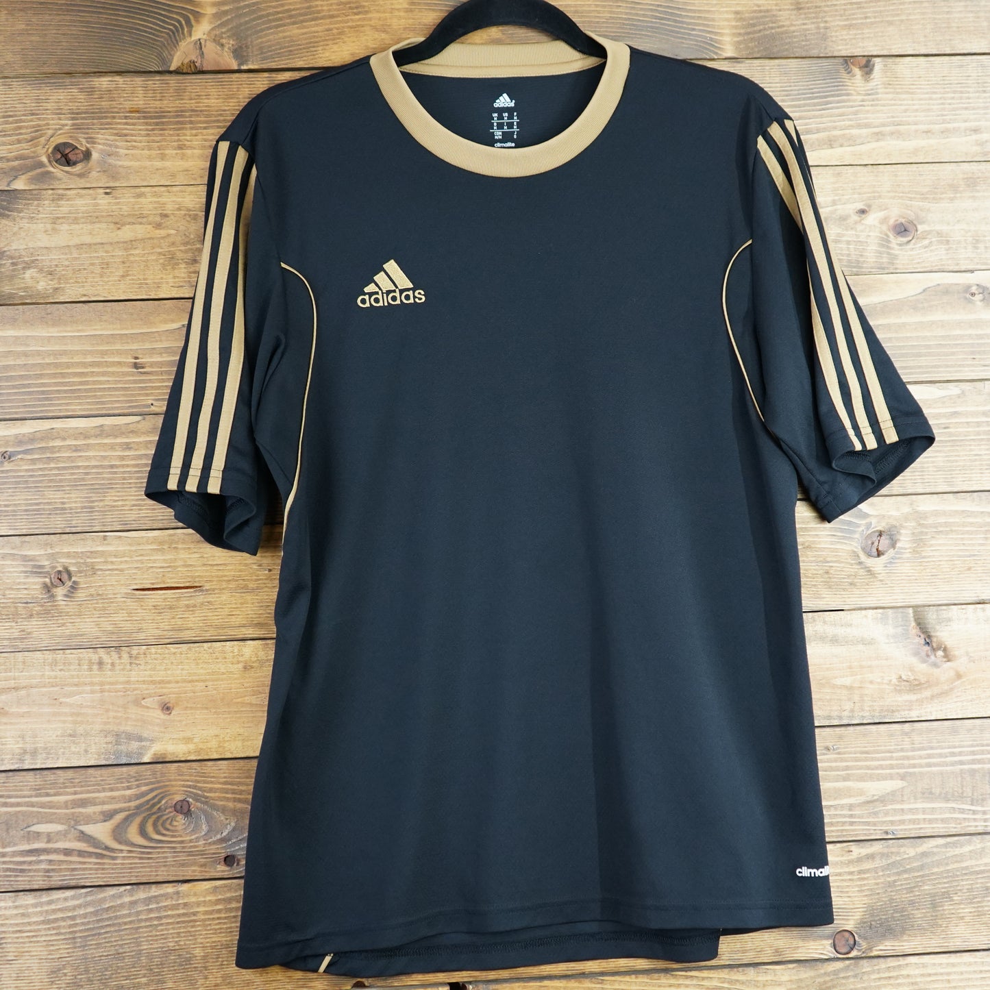 Adidas Black With Gold Sports Shirt